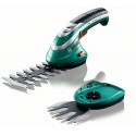 Bosch Sculpte-haies sans fil Isio Set avec lame Multi-Click  "sculpte-haies," lame Multi-Click "taille-herbe" et chargeur 060083