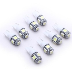 CARCHET® 8 X T10 194 168 W5W AMPOULE LAMPE 5050 SMD 5 LEDS BLANC 12V POUR VOITURE