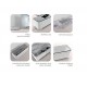 Allibert 220046 E-Box Boîte de Rangement Rectangulaire pour Câbles Polypropylène Blanc/Gris 36,79 x 14,7 x 12,6 cm