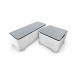 Allibert 220046 E-Box Boîte de Rangement Rectangulaire pour Câbles Polypropylène Blanc/Gris 36,79 x 14,7 x 12,6 cm