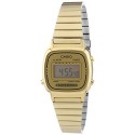 Casio - Vintage - LA670WEGA-9EF - Montre Femme - Quartz Digital - Cadran Doré - Bracelet Acier Doré