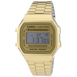 Casio - A168WG-9W - Vintage - Montre Mixte - Quartz Digital - Cadran LCD - Bracelet Acier plaqué Doré