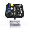 Kit portable de 300 outils répéartion montre réduction de taille de bracelet changement de pile & trousse à fermeture avec barre