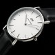 Daniel Wellington - 0608DW - Sheffield - Montre Mixte - Quartz Analogique - Cadran Argent - Bracelet Cuir Noir