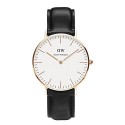 Daniel Wellington - 0508DW - Sheffield - Montre Mixte - Quartz Analogique - Cadran Rose - Bracelet Cuir Multicolore