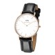 Daniel Wellington - 0508DW - Sheffield - Montre Mixte - Quartz Analogique - Cadran Rose - Bracelet Cuir Multicolore