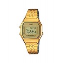 Casio - Vintage - LA680WEGA-9ER - Montre Femme - Quartz Digital - Cadran Doré - Bracelet Acier Doré