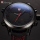 Shark - SH203 - Montre Homme - Quartz - Digital/ LED - Date/ Jour/ Alarm - Bracelet Cuir Noir