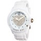 ICE-Watch - Montre femme - Quartz Analogique - Ice-Love - White - Unisex - Cadran Blanc - Bracelet Silicone Blanc - LO.WE.U.S.10