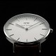 Daniel Wellington - 0607DW - St Mawes - Montre Mixte - Quartz Analogique - Cadran Argent - Bracelet Cuir Marron