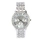 Culater® Les femmes exquis cristal de luxe Quartz strass cristal Montre en Argent