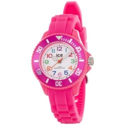 ICE-Watch - Montre enfants - Quartz Analogique - Ice-Mini - Pink - Mini - Cadran Blanc - Bracelet Silicone Rose - MN.PK.M.S.12