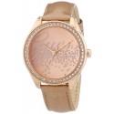 Guess - W0161L1 - Montre Femme - Quartz Analogique - Bracelet Cuir Or Rose