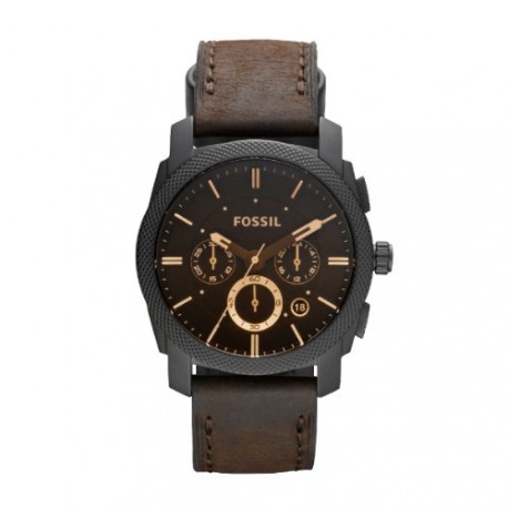 Fossil - FS4656 - Montre Homme - Quartz Analogique - Chronomètre - Bracelet Cuir Marron