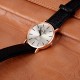 Yesurprise Montre Quartz Pour Mixte Cadran Blanc Style Simple Bracelet en cuir synthétique Noir