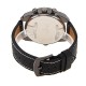 Foxnovo Grand cadran rond Dual Time Cool masculine Oulm 9316 affichage Quartz bracelet montre avec bande d''unité centrale (noir