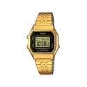 Casio - Vintage - LA680WEGA-1ER - Montre Femme - Quartz Digital - Cadran Noir - Bracelet Acier Doré