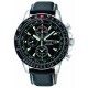 Seiko - SSC009P3 - Solar - Montre Homme - Automatique Chronographe - Cadran Noir - Bracelet Cuir Noir