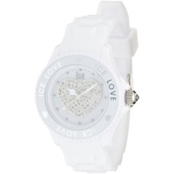 ICE-Watch - Montre femme - Quartz Analogique - Ice-Love - White - Small - Cadran Blanc - Bracelet Silicone Blanc - LO.WE.S.S.10