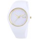 ICE-Watch - Montre femme - Quartz Analogique - ICE Glam - White - Unisex - Cadran Blanc - Bracelet Silicone Blanc - ICE.GL.WE.U.