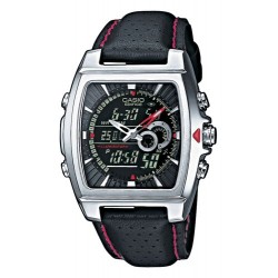 Casio - EFA-120L-1A1 - Edifice - Montre Homme - Quartz Analogique - Digital - Cadran Noir - Bracelet Cuir Noir