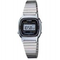 Casio - LA670WA-1D - Vintage - Montre Femme - Quartz Digital - Cadran LCD - Bracelet Acier Gris