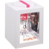 ICE-Watch - Montre Mixte - Quartz Analogique - Ice-White - White - fluo pink - Small - Cadran Rose - Bracelet Silicone Blanc - S