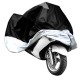 Housse de protection respirante pour moto Étanche et anti-UV Sac de rangement inclus Noir/argenté Taille XL