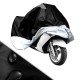 Housse de protection respirante pour moto Étanche et anti-UV Sac de rangement inclus Noir/argenté Taille XL