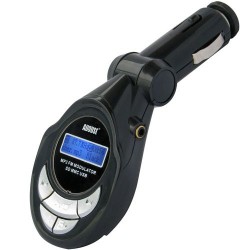 August CR100 Lecteur MP3 pour Voiture et Transmetteur FM avec Lecteur de Carte/USB/Entrée Audio (AUX 3.5mm) et Télécommande