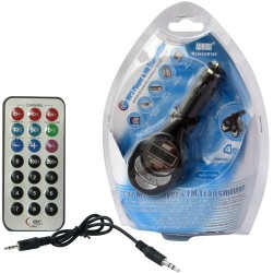 August CR100 Lecteur MP3 pour Voiture et Transmetteur FM avec Lecteur de Carte/USB/Entrée Audio (AUX 3.5mm) et Télécommande