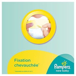 Pampers New Baby Nouveau-Né ( 2-5 kg / 4-11 Lbs) , 45 Couches Taille 1 Géant - Lot de 3 (135 couches)