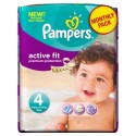 Pampers Active Fit Couches Pack Economique 1 Mois de Consommation x 168 Couches Taille 4( 7-18 kg)