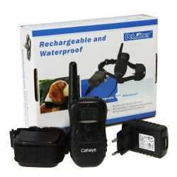 COLLIER DE DRESSAGE ELECTRIQUE POUR UN CHIEN ETANCHE RECHARGEABLE PORTEE 300M