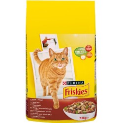 FRISKIES Boeuf, Poulet, Légumes ajoutés - 7,5 KG - Croquettes pour chat adulte