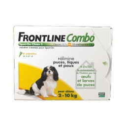 Frontline Combo chien 2/10 kg boite de 6 pipettes anti-puces et tiques