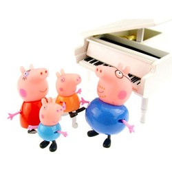 Peppa Pig Famille Papa & Maman Peppa Et George Figures Toy Doll Set Nouvelle Chaude