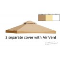 HomeStore Global, Toile de toit de rechange pour tonnelle 3m x 3m - Toile de protection et résistante aux UV - Camel