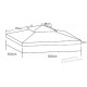 HomeStore Global, Toile de toit de rechange pour tonnelle 3m x 3m - Toile de protection et résistante aux UV - Camel