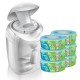 Tommee Tippee - 82037101 - Sangenic - Lot de 6 nouvelles recharges compatibles pour Poubelles à Couches SANGENIC