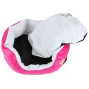 PANIER CORBEILLE NICHE COUSSIN MATELAS LIT CHIEN CHAT ANIMAUX 46*42*15cm petite Taille Rose