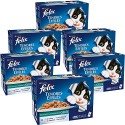 FELIX Tendres Effilés en Gelée Poissons - 12x100 g - pour chat adulte - Lot de 6