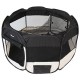 Parc pour chiots et petits animaux - noir - Ø 125 cm - H 64 cm - pliable - DIVERSES COULEURS AU CHOIX