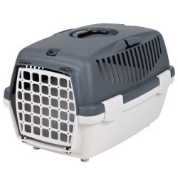 Trixie - Cage Transport Chien/chat - Capri 1 - 32 X 48 Cm - Gris Clair Et Foncé