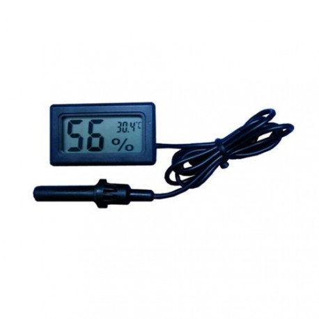 Thermomètre Hygromètre Digital pour Reptiles Noir