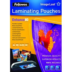 Fellowes 5306114 Pochettes de plastification A4 80 microns par 100