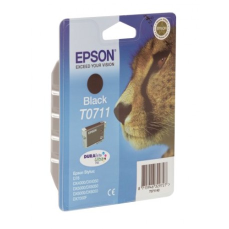 Epson T0711 Cartouche d'encre d'origine DURABrite Ultra Noir