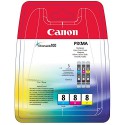 Canon CLI-8 Cartouche d'encre d'origine Pack de 3 Cyan, Magenta, Jaune