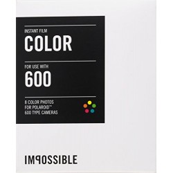 Impossible - 2785 - pellicule couleur pour Appareil Polaroid type P600 - cadre blanc - 8 feuilles par boîte