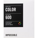 Impossible - 2785 - pellicule couleur pour Appareil Polaroid type P600 - cadre blanc - 8 feuilles par boîte